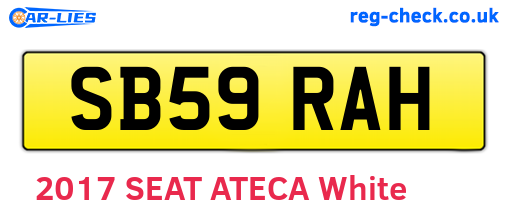 SB59RAH are the vehicle registration plates.