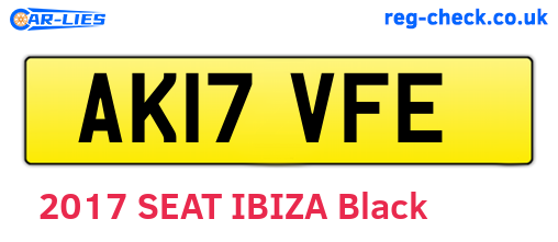 AK17VFE are the vehicle registration plates.
