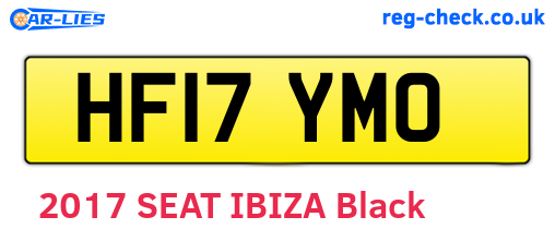HF17YMO are the vehicle registration plates.