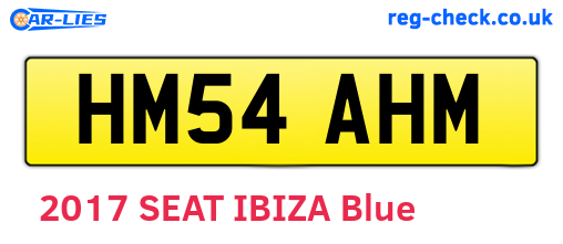 HM54AHM are the vehicle registration plates.