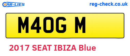 M4OGM are the vehicle registration plates.