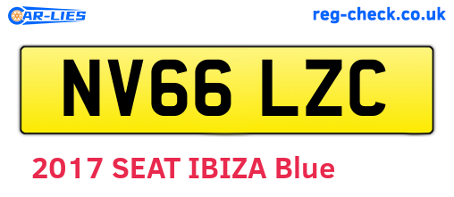 NV66LZC are the vehicle registration plates.