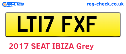 LT17FXF are the vehicle registration plates.