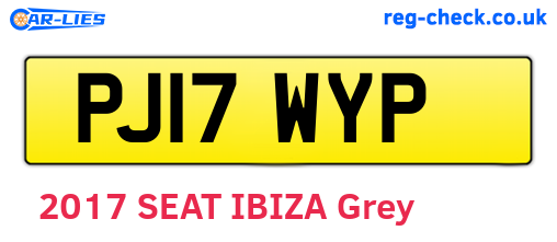PJ17WYP are the vehicle registration plates.