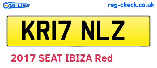 KR17NLZ are the vehicle registration plates.