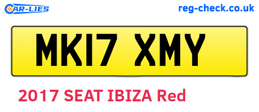 MK17XMY are the vehicle registration plates.