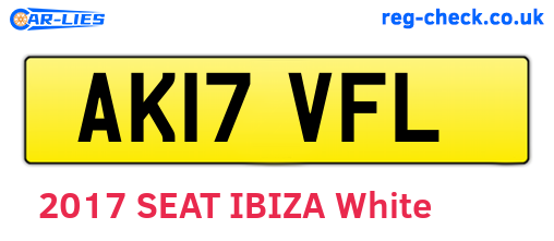 AK17VFL are the vehicle registration plates.