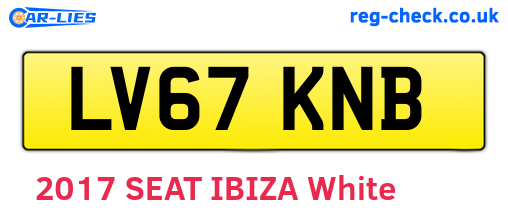 LV67KNB are the vehicle registration plates.