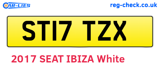 ST17TZX are the vehicle registration plates.
