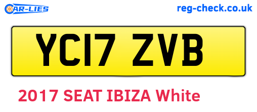 YC17ZVB are the vehicle registration plates.