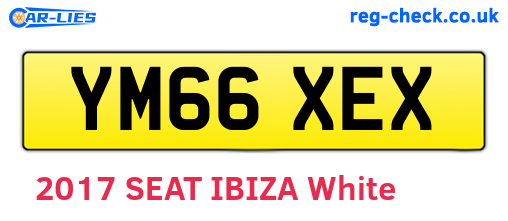 YM66XEX are the vehicle registration plates.