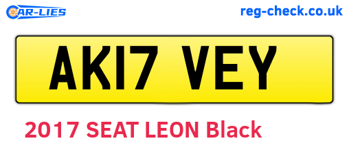 AK17VEY are the vehicle registration plates.