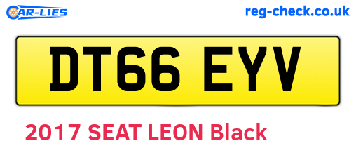 DT66EYV are the vehicle registration plates.