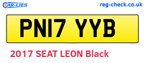 PN17YYB are the vehicle registration plates.