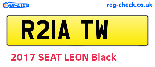 R21ATW are the vehicle registration plates.