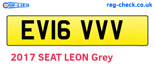 EV16VVV are the vehicle registration plates.