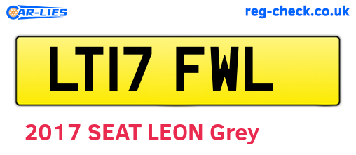 LT17FWL are the vehicle registration plates.