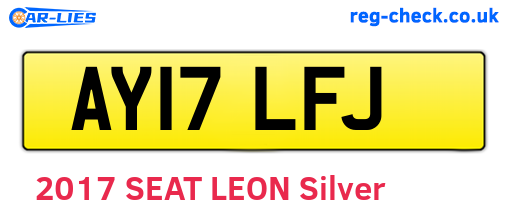 AY17LFJ are the vehicle registration plates.