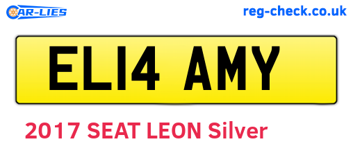 EL14AMY are the vehicle registration plates.