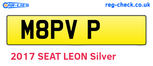 M8PVP are the vehicle registration plates.