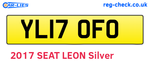 YL17OFO are the vehicle registration plates.