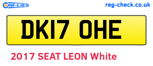 DK17OHE are the vehicle registration plates.
