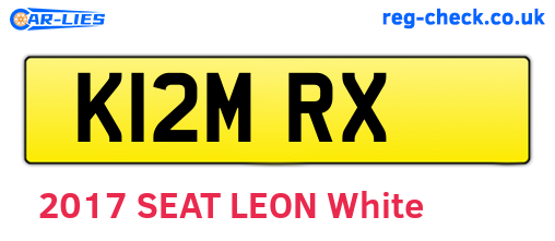 K12MRX are the vehicle registration plates.