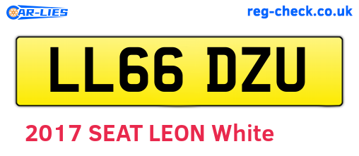 LL66DZU are the vehicle registration plates.