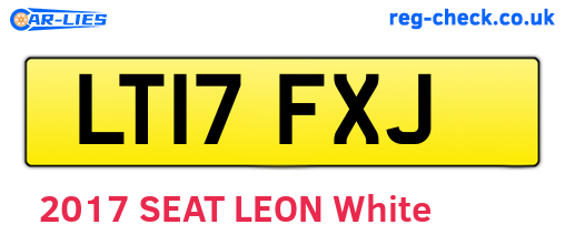 LT17FXJ are the vehicle registration plates.