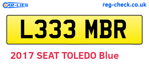 L333MBR are the vehicle registration plates.