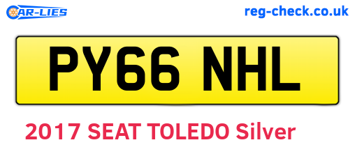 PY66NHL are the vehicle registration plates.