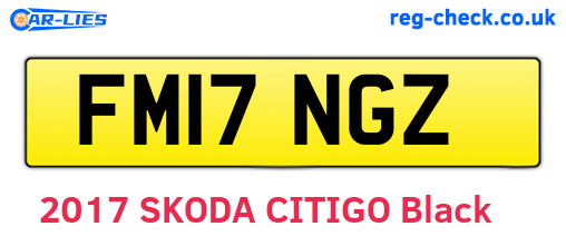 FM17NGZ are the vehicle registration plates.