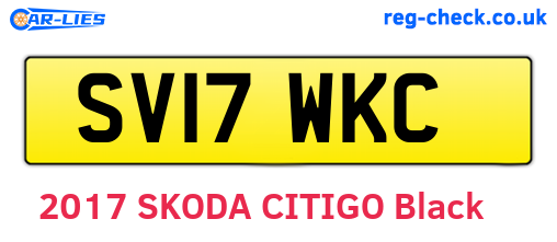 SV17WKC are the vehicle registration plates.