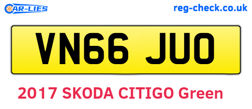 VN66JUO are the vehicle registration plates.