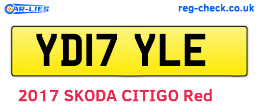 YD17YLE are the vehicle registration plates.
