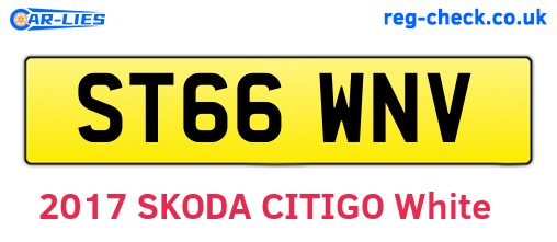 ST66WNV are the vehicle registration plates.