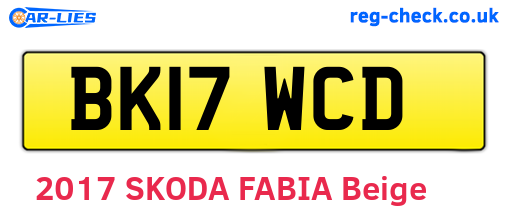 BK17WCD are the vehicle registration plates.