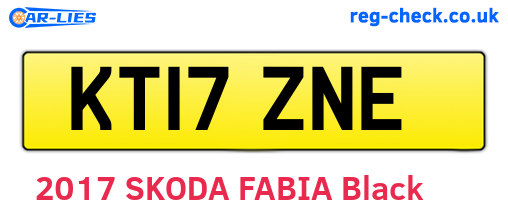 KT17ZNE are the vehicle registration plates.