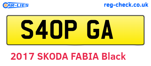 S40PGA are the vehicle registration plates.