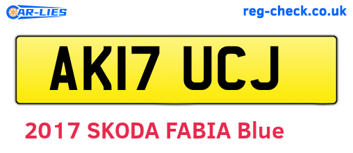 AK17UCJ are the vehicle registration plates.