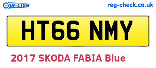 HT66NMY are the vehicle registration plates.