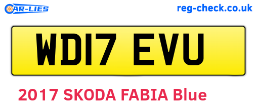 WD17EVU are the vehicle registration plates.