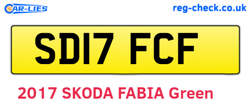 SD17FCF are the vehicle registration plates.