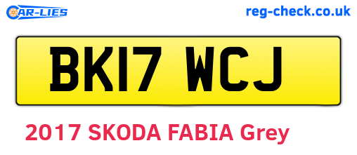 BK17WCJ are the vehicle registration plates.