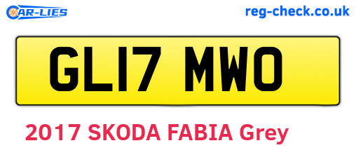 GL17MWO are the vehicle registration plates.