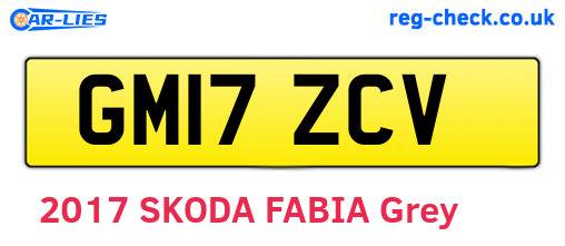 GM17ZCV are the vehicle registration plates.