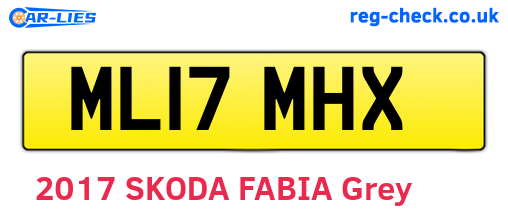 ML17MHX are the vehicle registration plates.