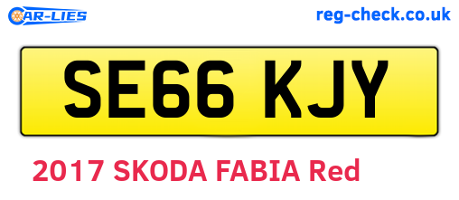 SE66KJY are the vehicle registration plates.