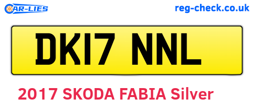 DK17NNL are the vehicle registration plates.
