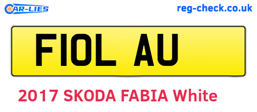 F10LAU are the vehicle registration plates.